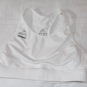 Adidas TechFit White Sports Bra